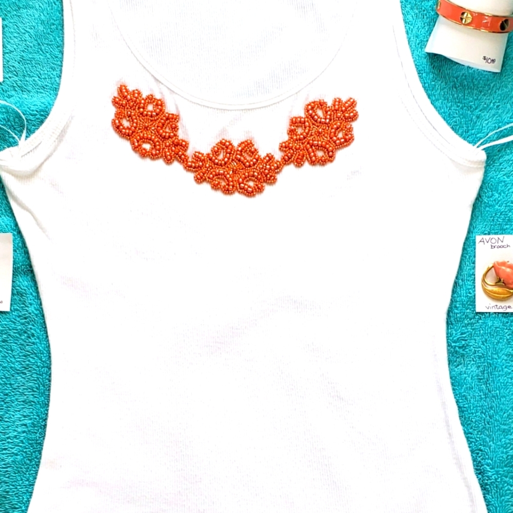 INC Beaded Tank Top (Sz-L)